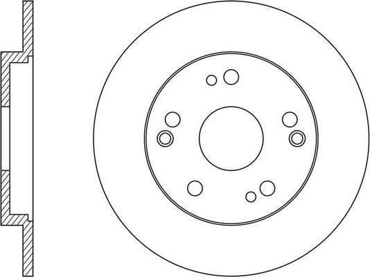 FiT FR0703 Rear brake disc, non-ventilated FR0703