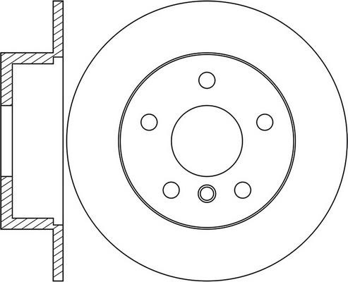 FiT FR0918 Rear brake disc, non-ventilated FR0918