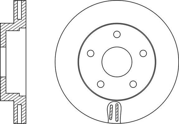 FiT FR0638V Front brake disc ventilated FR0638V