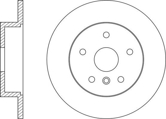 FiT FR0645 Rear brake disc, non-ventilated FR0645