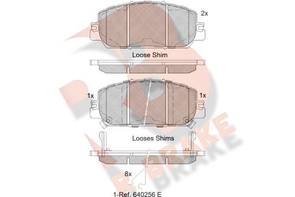 R Brake RB2322 Brake Pad Set, disc brake RB2322