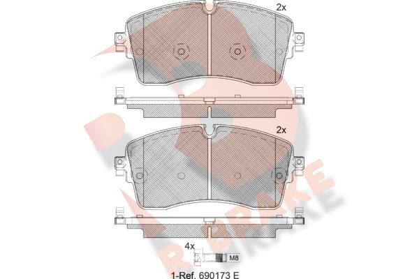 R Brake RB2335 Brake Pad Set, disc brake RB2335