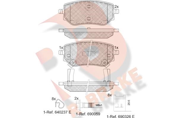 R Brake RB2343 Brake Pad Set, disc brake RB2343