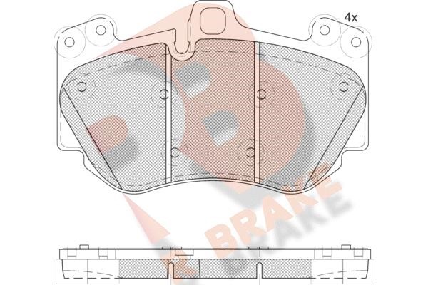 R Brake RB2349-208 Brake Pad Set, disc brake RB2349208