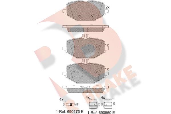 R Brake RB2371-203 Brake Pad Set, disc brake RB2371203