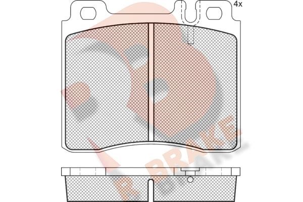 R Brake RB1158-396 Brake Pad Set, disc brake RB1158396