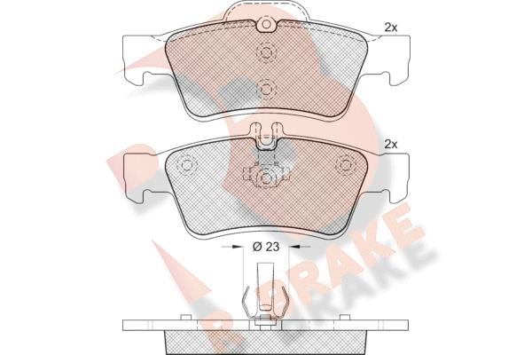 R Brake RB1576-396 Brake Pad Set, disc brake RB1576396