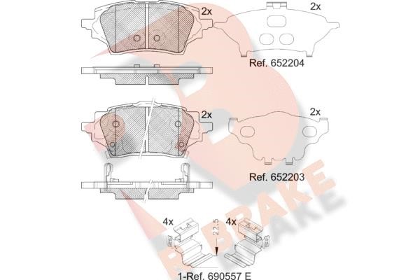 R Brake RB2397 Brake Pad Set, disc brake RB2397