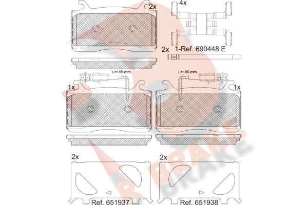 R Brake RB2310 Brake Pad Set, disc brake RB2310