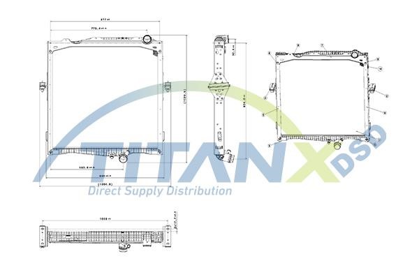 RX169018 TITANX Engine cooling radiator