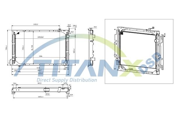 RX609006 TITANX Engine cooling radiator