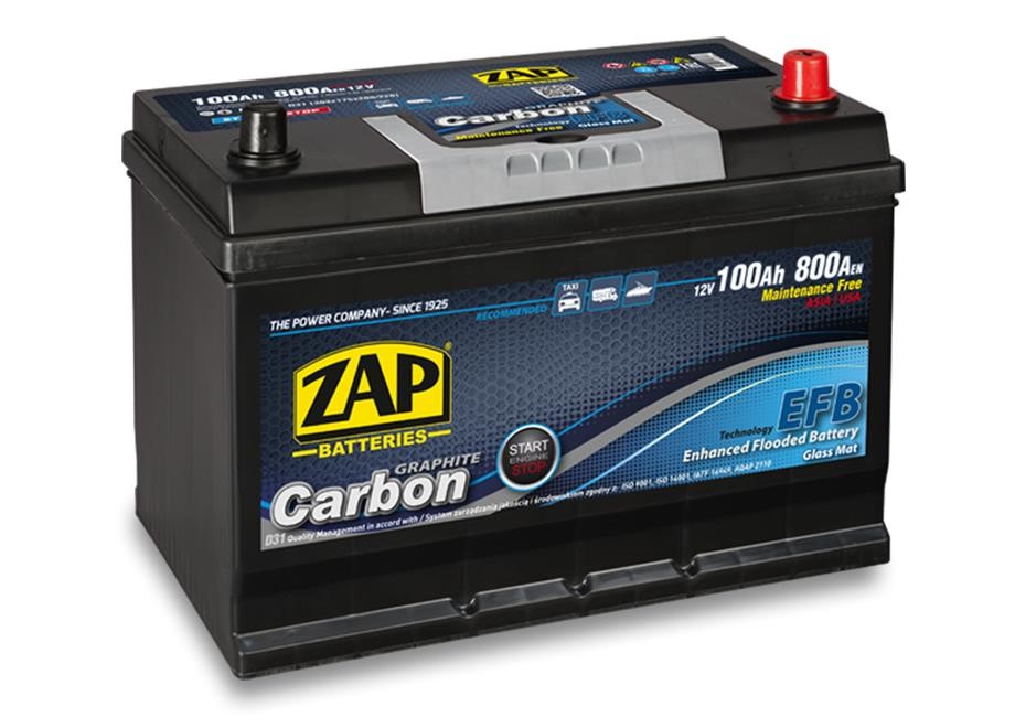 ZAP 600 46 Battery ZAP Carbon 12V 100Ah 800(EN) R+ 60046