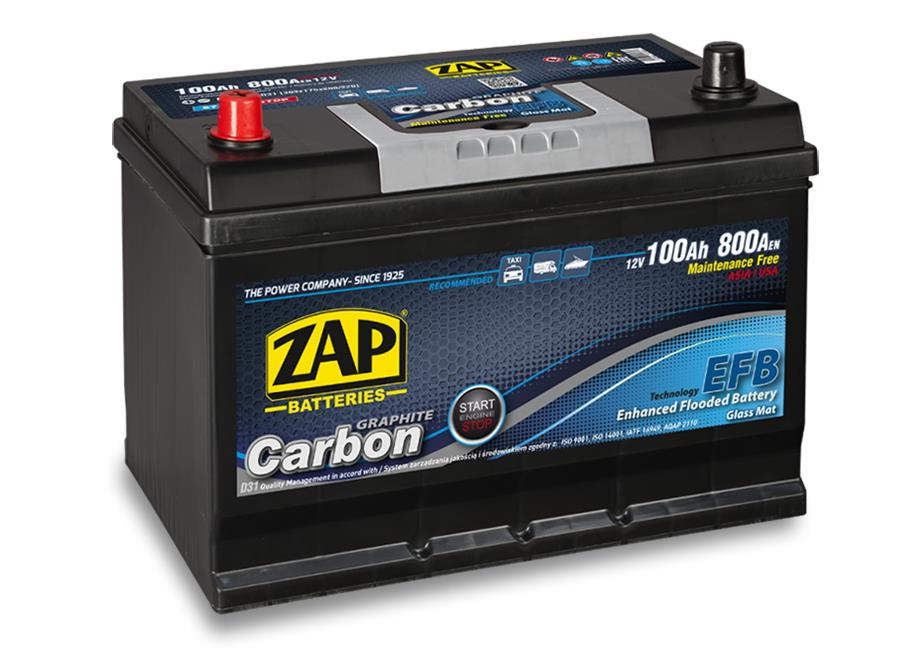 ZAP 600 47 Battery ZAP Carbon 12V 100Ah 800(EN) R+ 60047