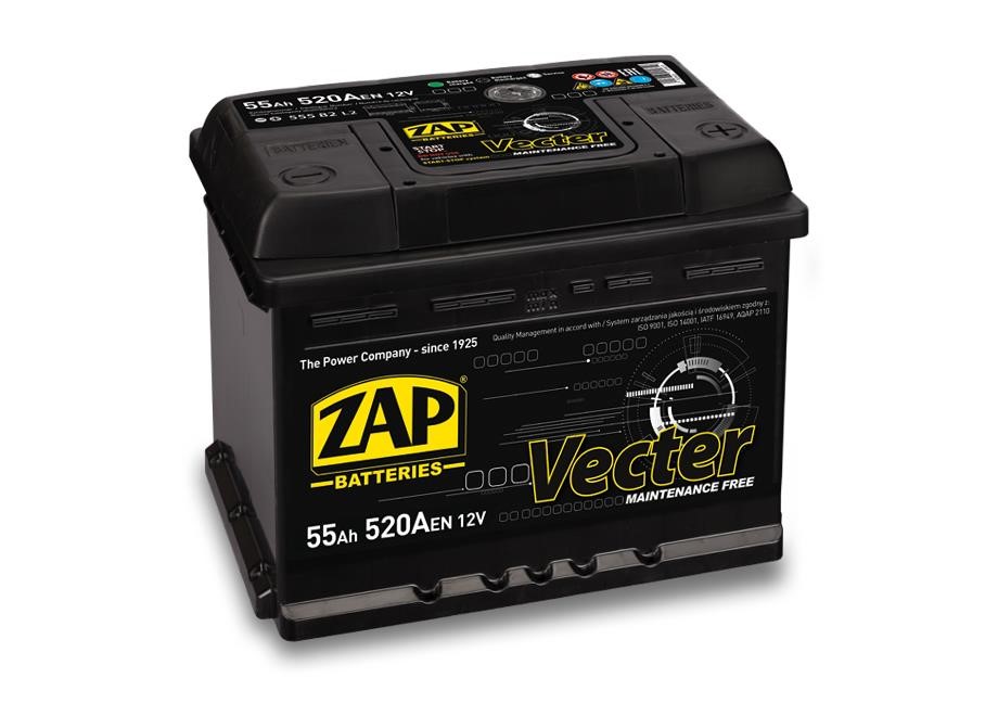 ZAP 555 82 Battery ZAP Vecter 12V 55Ah 520(EN) R+ 55582