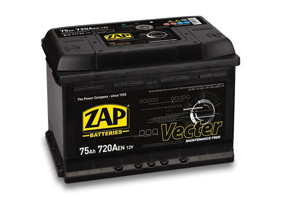 ZAP 575 82 Battery ZAP Vecter 12V 75Ah 720(EN) R+ 57582