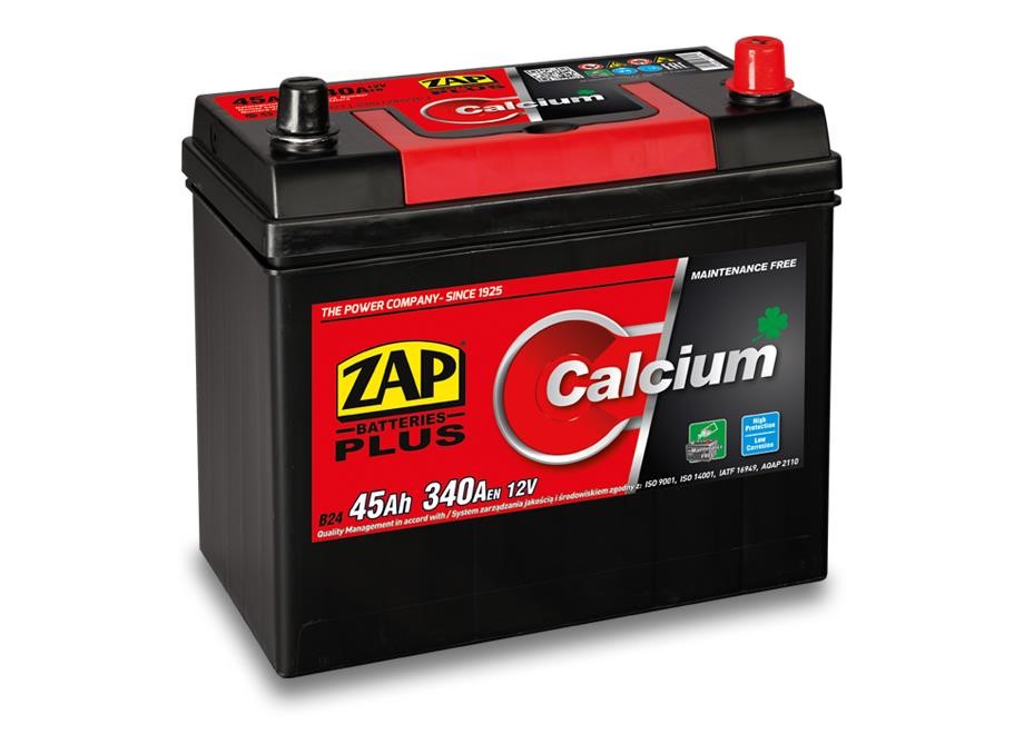 ZAP 545 23 Battery ZAP Calcium Plus 12V 45Ah 340(EN) R+ 54523