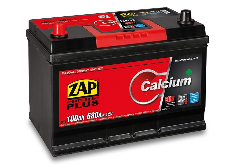 ZAP 600 33 Battery ZAP Calcium Plus 12V 100Ah 680(EN) R+ 60033