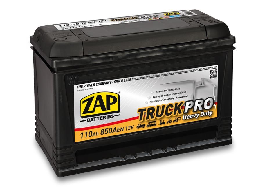 ZAP 610 11 Battery ZAP Truck Pro 12V 110Ah 850(EN) R+ 61011