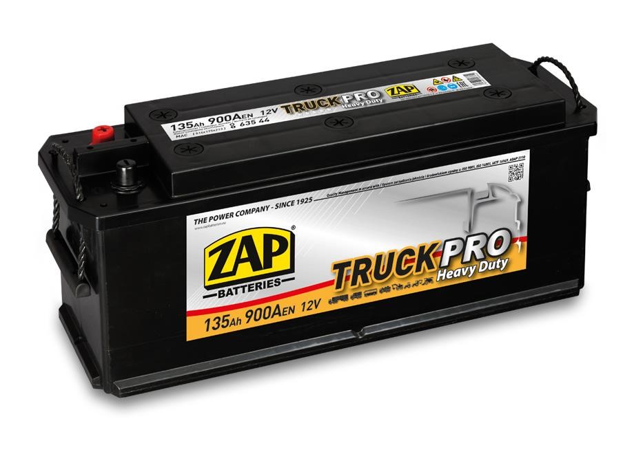 ZAP 635 44 Battery ZAP Truck Pro 12V 135Ah 900(EN) Lateral, L+ 63544