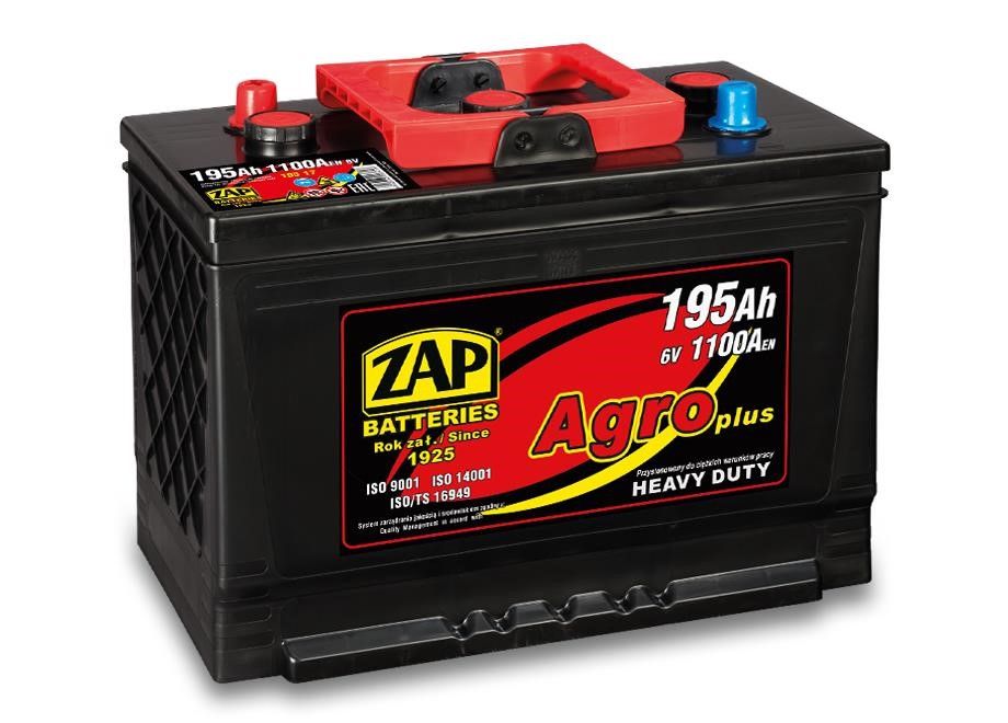 ZAP 195 17 Battery ZAP AGRO 6V 195Ah 1100(EN) Diagonal 19517