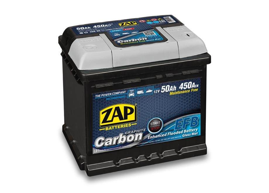 ZAP 550 05 Battery ZAP Carbon 12V 50Ah 450(EN) R+ 55005