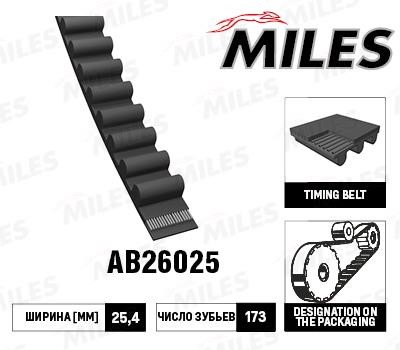 Miles AB26025 Timing belt AB26025