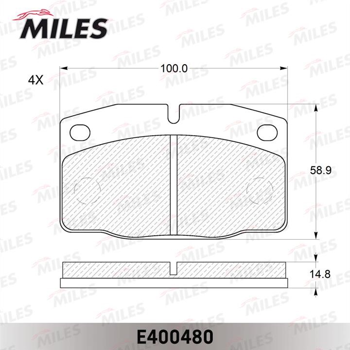 Miles E400480 Brake Pad Set, disc brake E400480