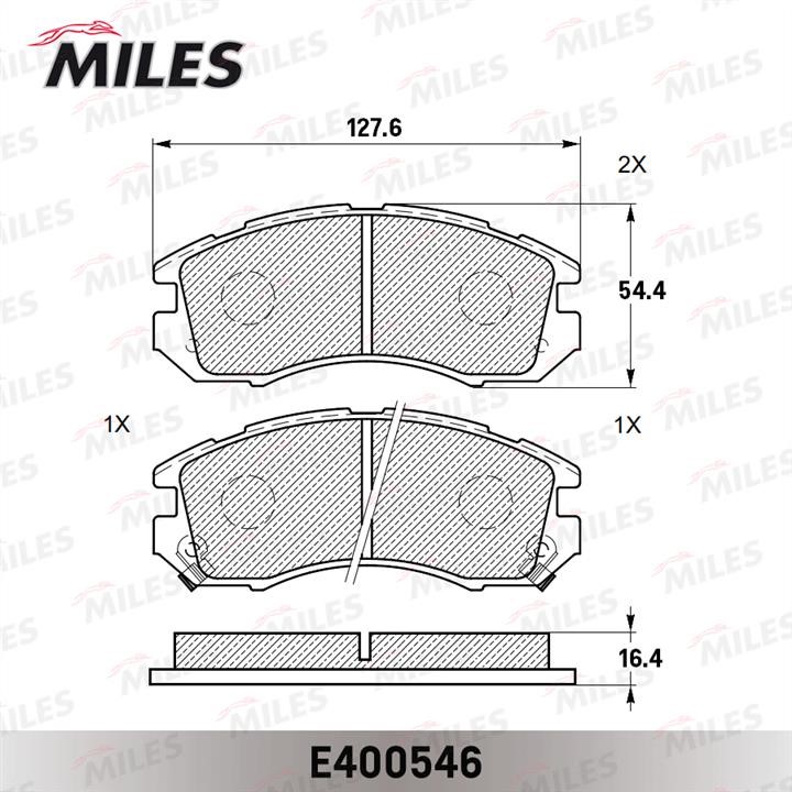 Miles E400546 Brake Pad Set, disc brake E400546
