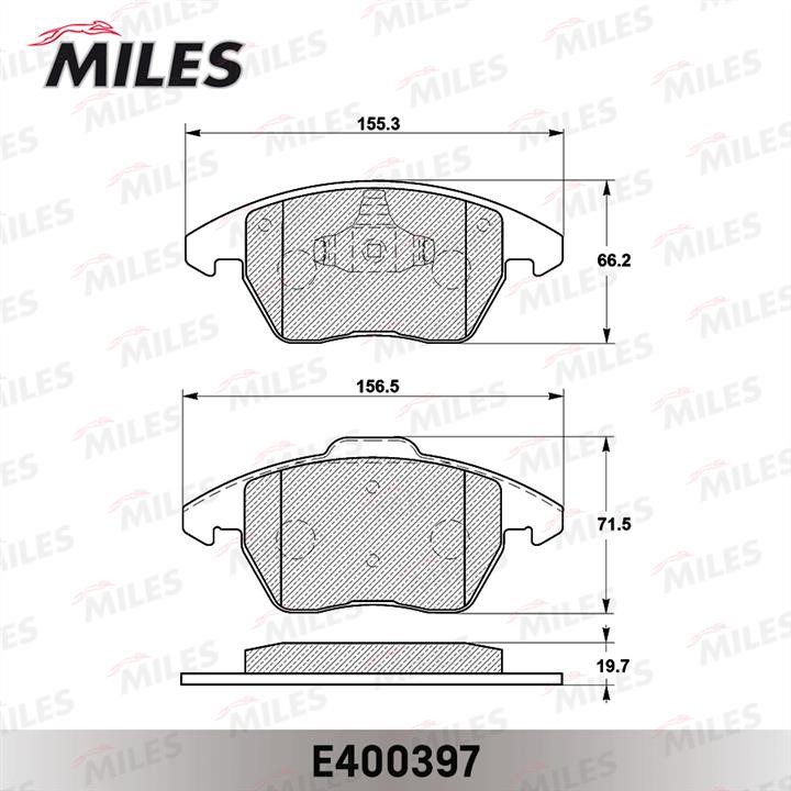 Miles E400397 Brake Pad Set, disc brake E400397