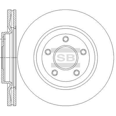 Sangsin SD4258 Front vented brake disc SD4258 SD4258 Sangsin Front vented brake disc