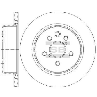 Brake discs Lexus IS: SD4649 Sangsin Rear vented brake disc