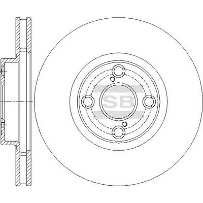 Sangsin SD4679 Front vented brake disc SD4679 SD4679 Sangsin Front vented brake disc