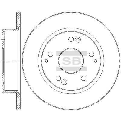 SD4140 Sangsin Unventilated brake disc