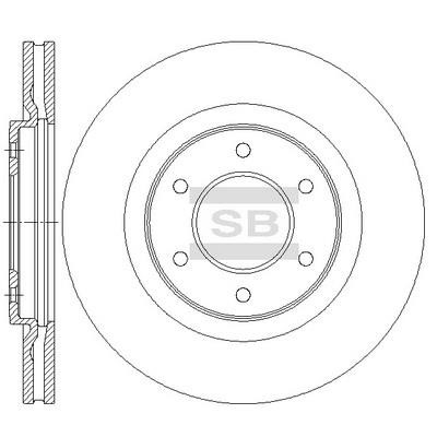 Sangsin SD4256 Front brake disc ventilated SD4256