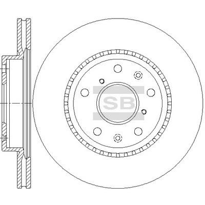 Brake rotor Suzuki SX4: SD4811 Sangsin Front vented brake disc