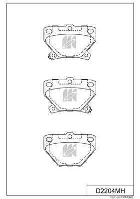 Kashiyama D2204MH Brake Pad Set, disc brake D2204MH