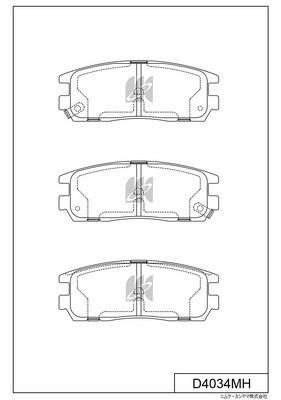 Kashiyama D4034MH Brake Pad Set, disc brake D4034MH