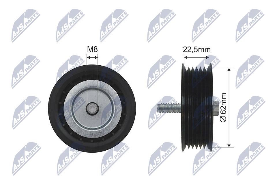 NTY RNK-ME-025 Deflection/Guide Pulley, V-belt RNKME025