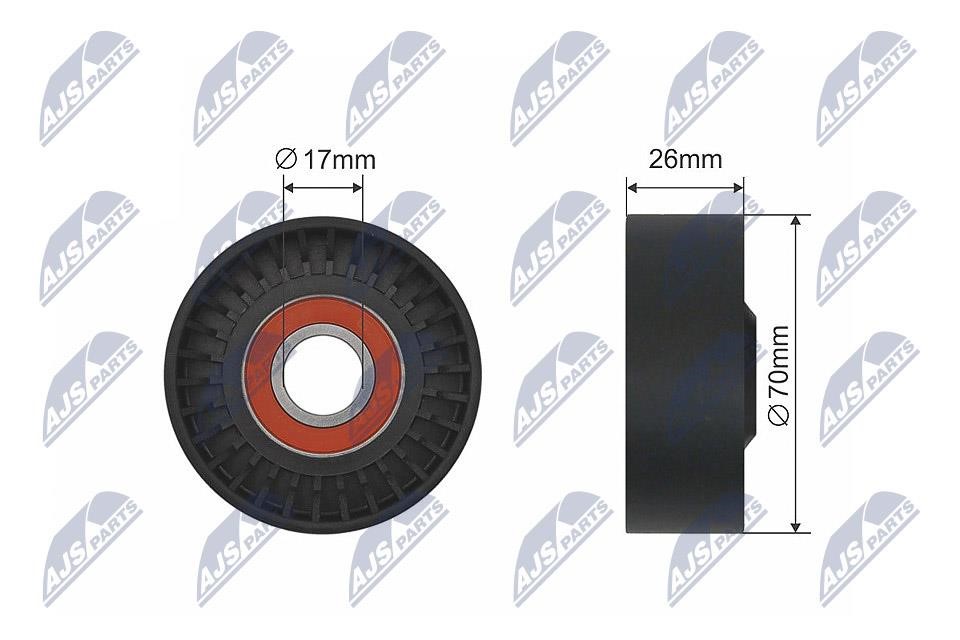 Idler tensioner pulley BMW: RNKBM035 NTY Tensioner Pulley, V-belt