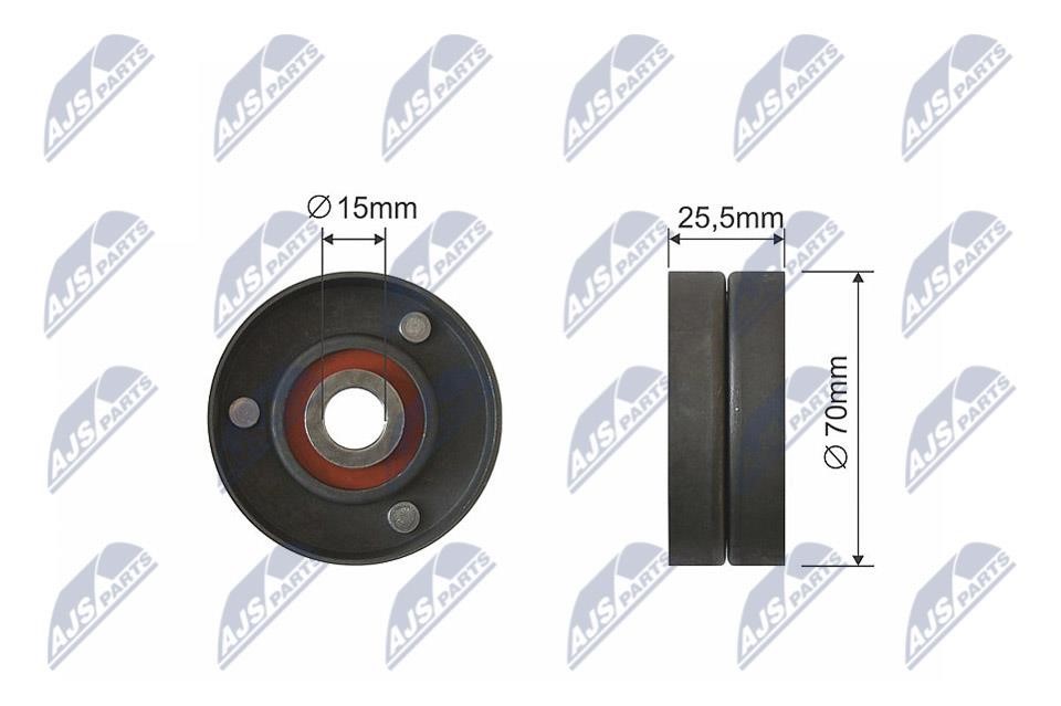 NTY RNK-BM-040 Tensioner Pulley, V-belt RNKBM040 RNKBM040 NTY Tensioner Pulley, V-belt