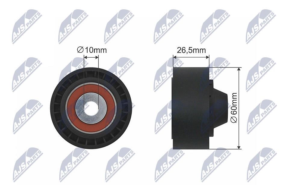 Belt tensioner pulley Citroen: RNKCT043 NTY Tensioner Pulley, V-belt