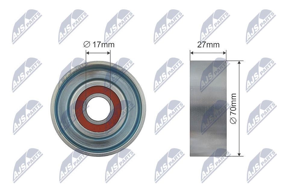 NTY RNK-NS-037 Tensioner pulley, v-ribbed belt RNKNS037