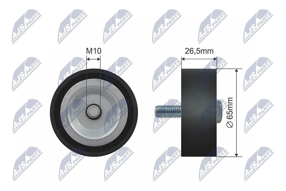 NTY RNK-PL-029 Tensioner pulley, v-ribbed belt RNKPL029