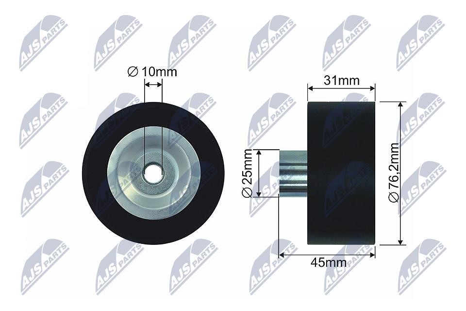 NTY RNK-FR-037 Tensioner Pulley, V-belt RNKFR037 RNKFR037 NTY Tensioner Pulley, V-belt