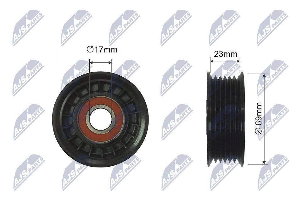 NTY RNK-FR-044 Deflection/Guide Pulley, V-belt RNKFR044 RNKFR044 NTY Deflection/Guide Pulley, V-belt