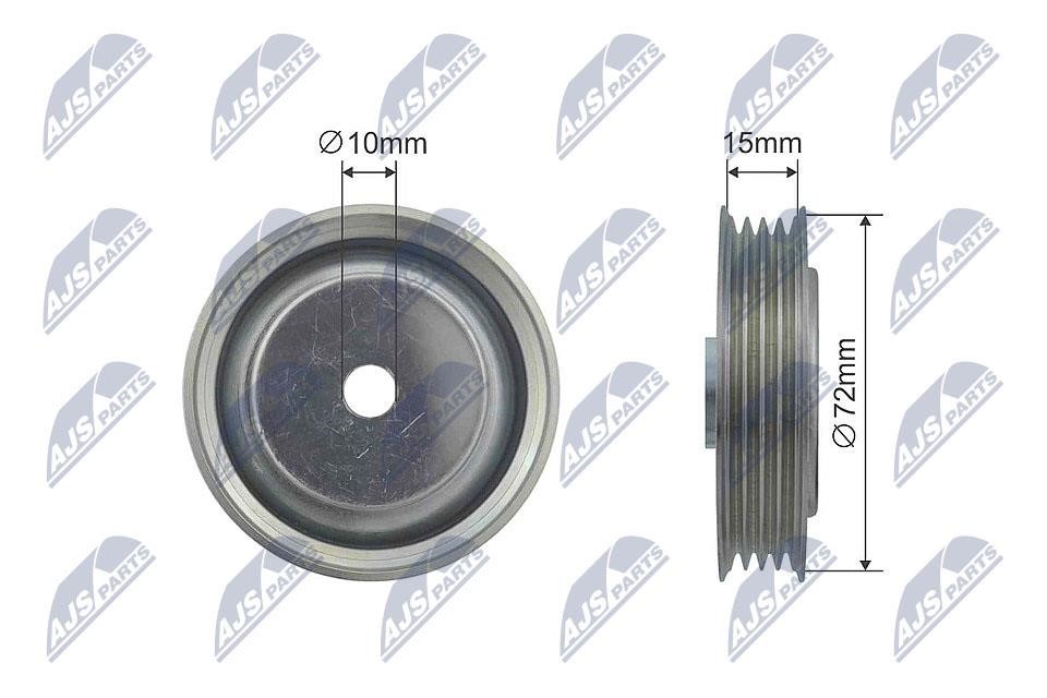 NTY RNK-HD-017 Deflection/Guide Pulley, V-belt RNKHD017 RNKHD017 NTY Deflection/Guide Pulley, V-belt