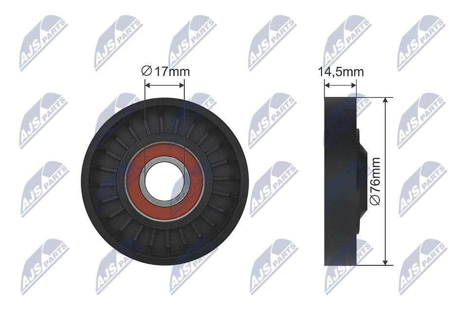 NTY RNK-HD-020 Tensioner Pulley, V-belt RNKHD020