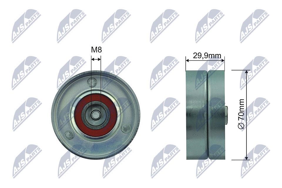 NTY RNK-VW-030 Tensioner pulley, v-ribbed belt RNKVW030