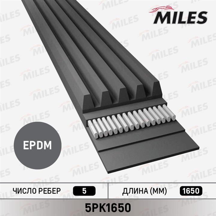 Miles 5PK1650 V-Ribbed Belt 5PK1650