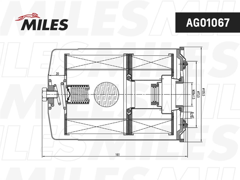 Miles AFOS060 Oil Filter AFOS060